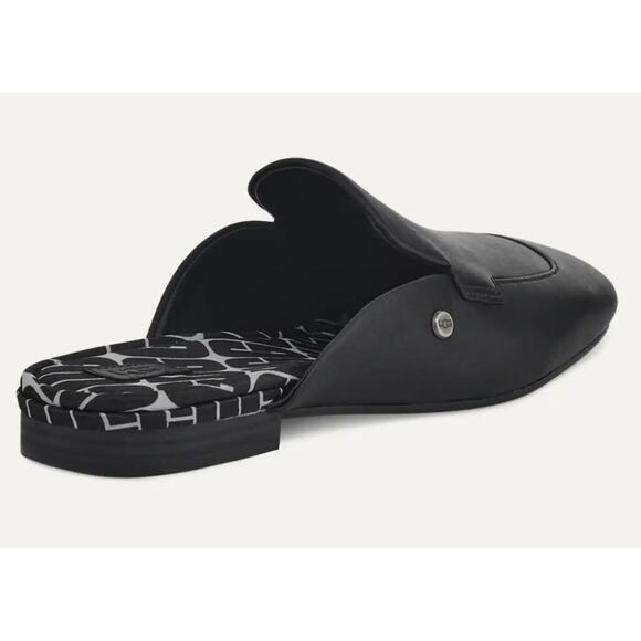 Ugg Janaya Mule Black Leather US 10 Slip On Loafer Flats Old Money Preppy Luxury - Picture 4 of 15